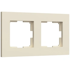 Изображение Рамка на 2 поста Slab (айвори матовый) W0022962