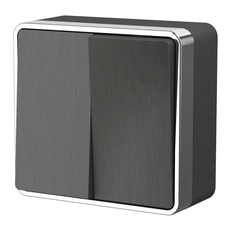 Изображение Выключатель двухклавишный Gallant (графит рифленый) W5020004